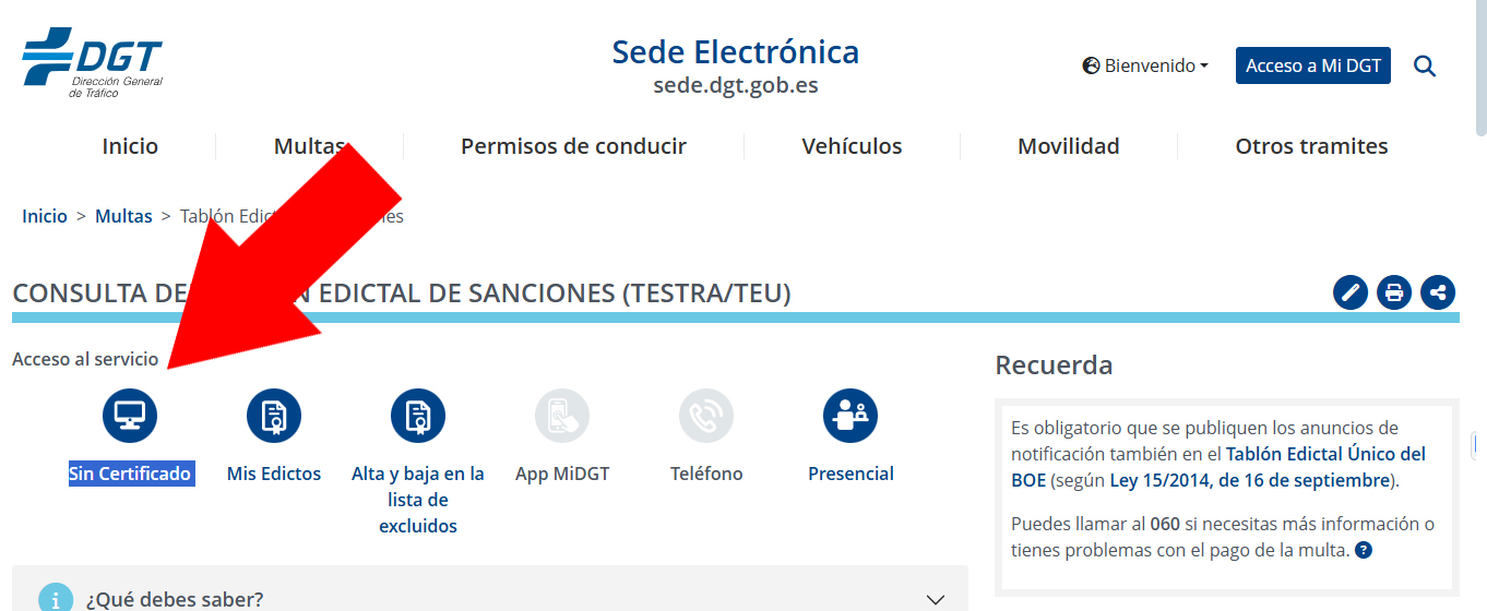Search for traffic fines online