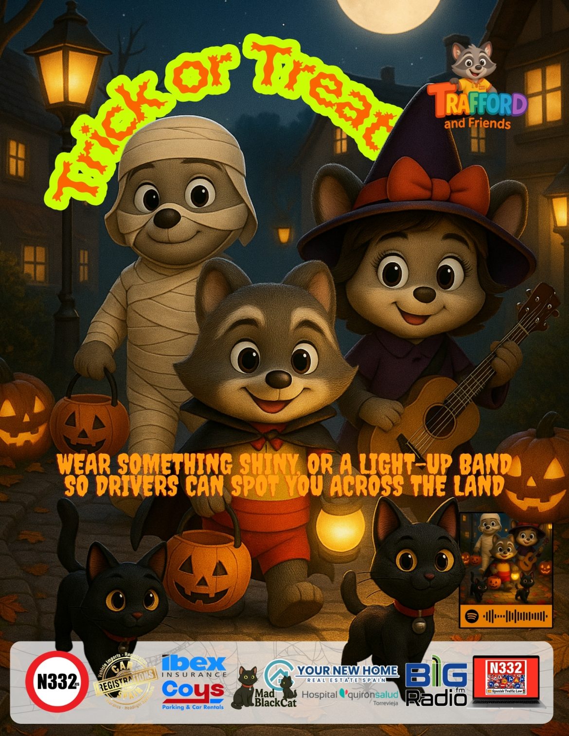 Trafford’s Trick or Treating Stay Safe This Halloween with N332 for