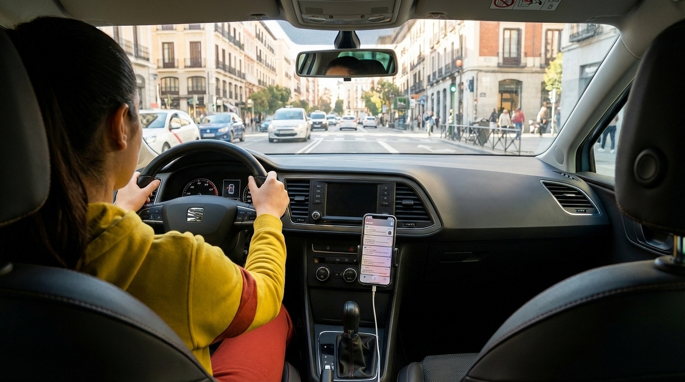 Why new mobile phones increase driving distraction in January, and how drivers can reduce risk by setting up devices safely before driving.