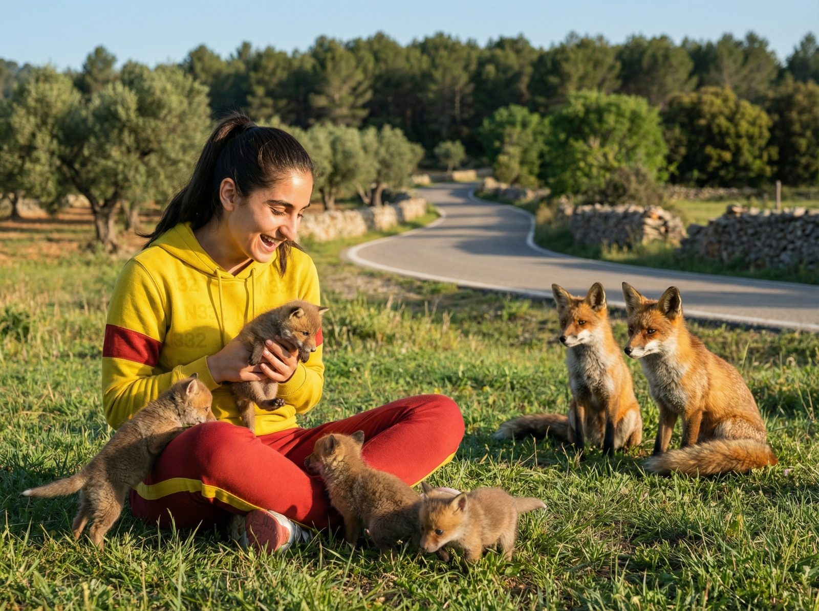 Riley Via-Silva looking after fox cubs