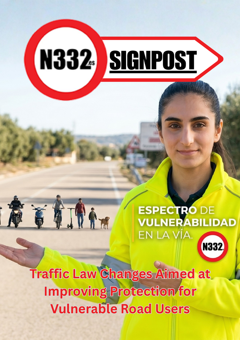 N332 Signpost – Vulnerable Road Users